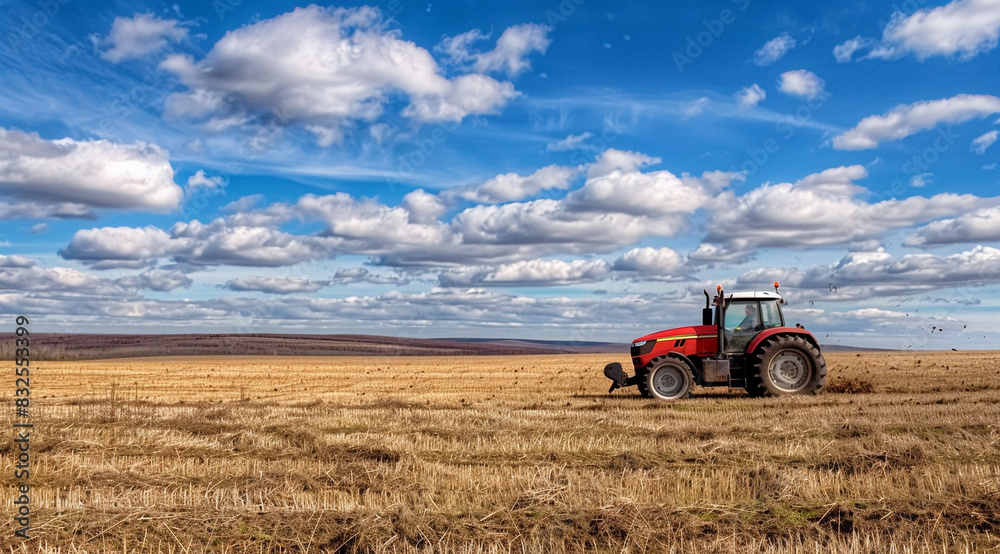 Tractor plowing the field Minimalistic Photo Tractor plowing the field Minimalistic Photo