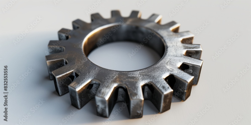 Close-Up of a Metal Gear with Detailed Texture and Industrial Design Close-Up of a Metal Gear with Detailed Texture and Industrial Design