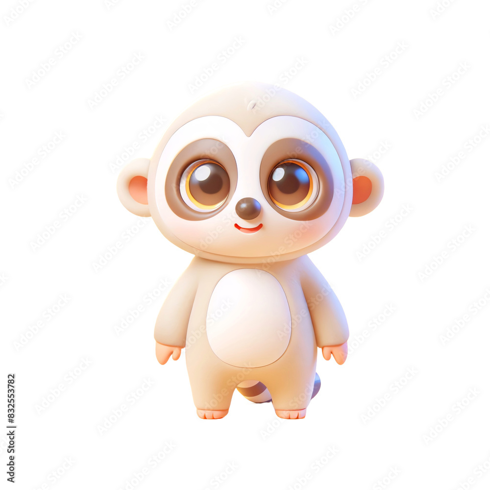 Fototapeta premium A cute 3D image of Slow Loris