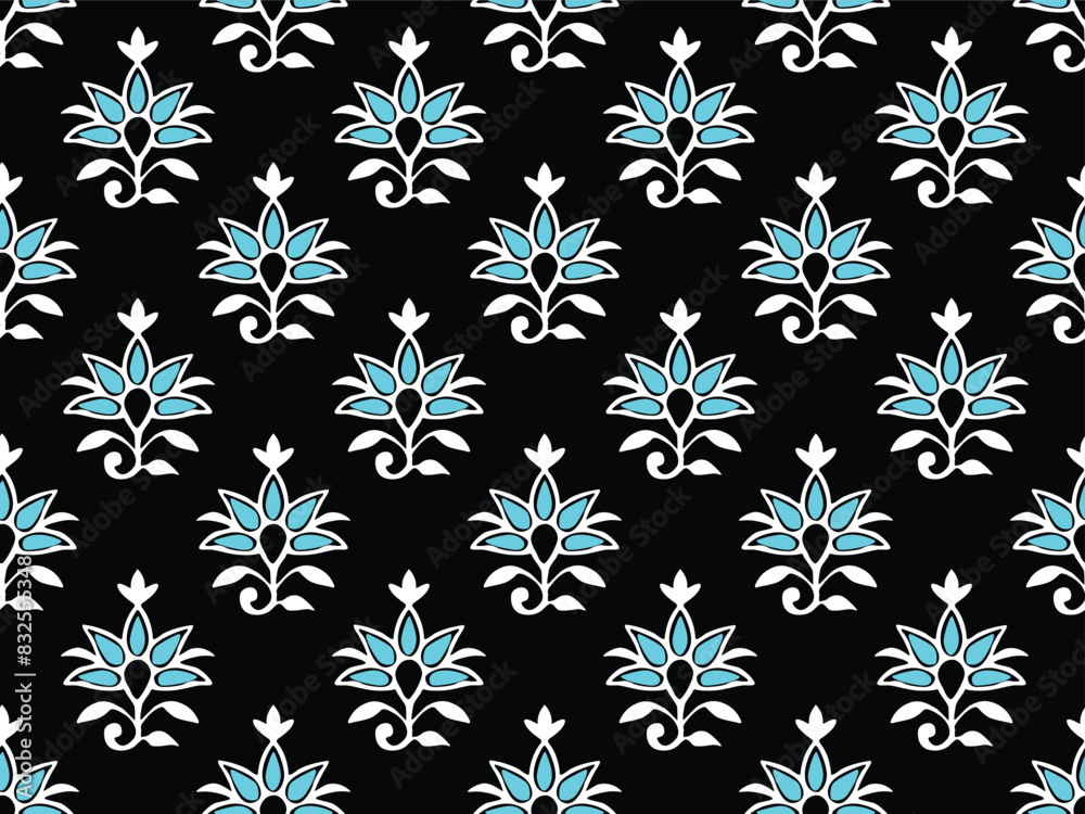 INDIAN TRADITIONAL FLORAL BLOCK PRINT DESIGN AJRAKH PRINTS BATIK PRINTS SANGANER JAIPUR SEAMLESS PATTERNS INDIAN TRADITIONAL FLORAL BLOCK PRINT DESIGN AJRAKH PRINTS BATIK PRINTS SANGANER JAIPUR SEAMLESS PATTERNS