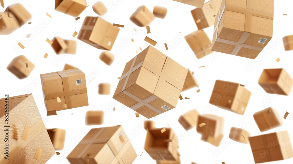 Cardboard boxes flying Cardboard boxes flying