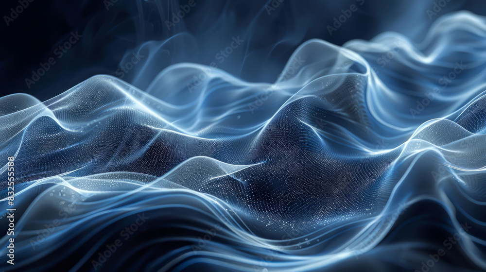 Fototapeta premium Abstract waves of light, background. 