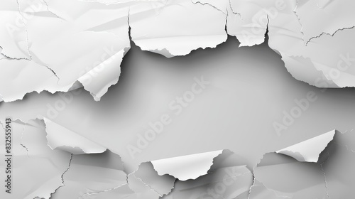 Ripped paper background, Modern template for paper design with a ripped middle of transparent paper