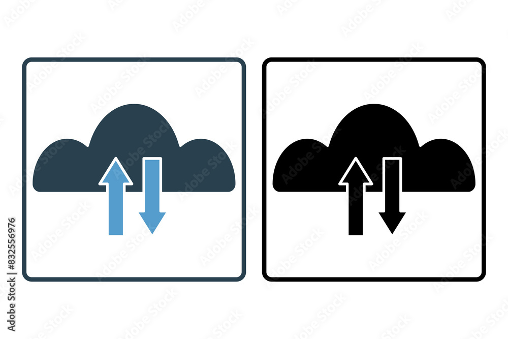 Backup and restore icon. icon related to setup and setting. suitable for web site, app, user interfaces, printable etc. solid icon style. simple vector design editable Backup and restore icon. icon related to setup and setting. suitable for web site, app, user interfaces, printable etc. solid icon style. simple vector design editable