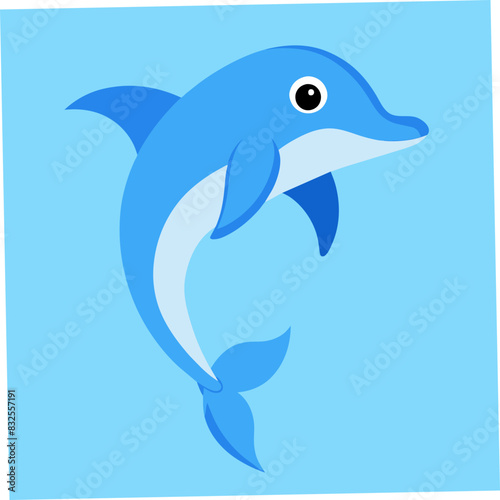 dolphin jumping out of water logo icon