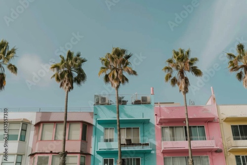 Tourist destination colorful city candy buildings South America architecture old houses palms art home exterior facade town streets historic exploration warm tropical county tourism aesthetic