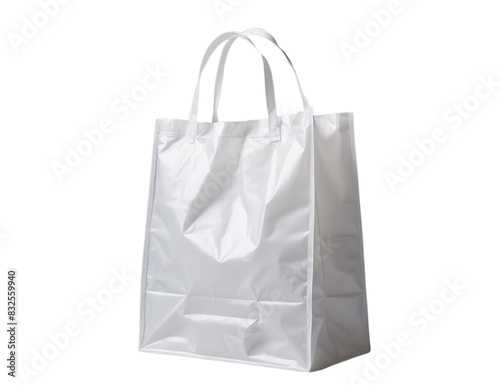 White plastic bag isolated on a transparent background