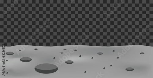 moon surface on transparent vector background