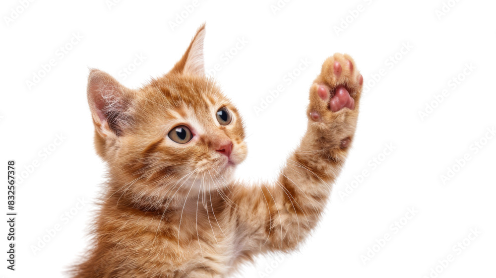 Obraz premium Cat giving high five