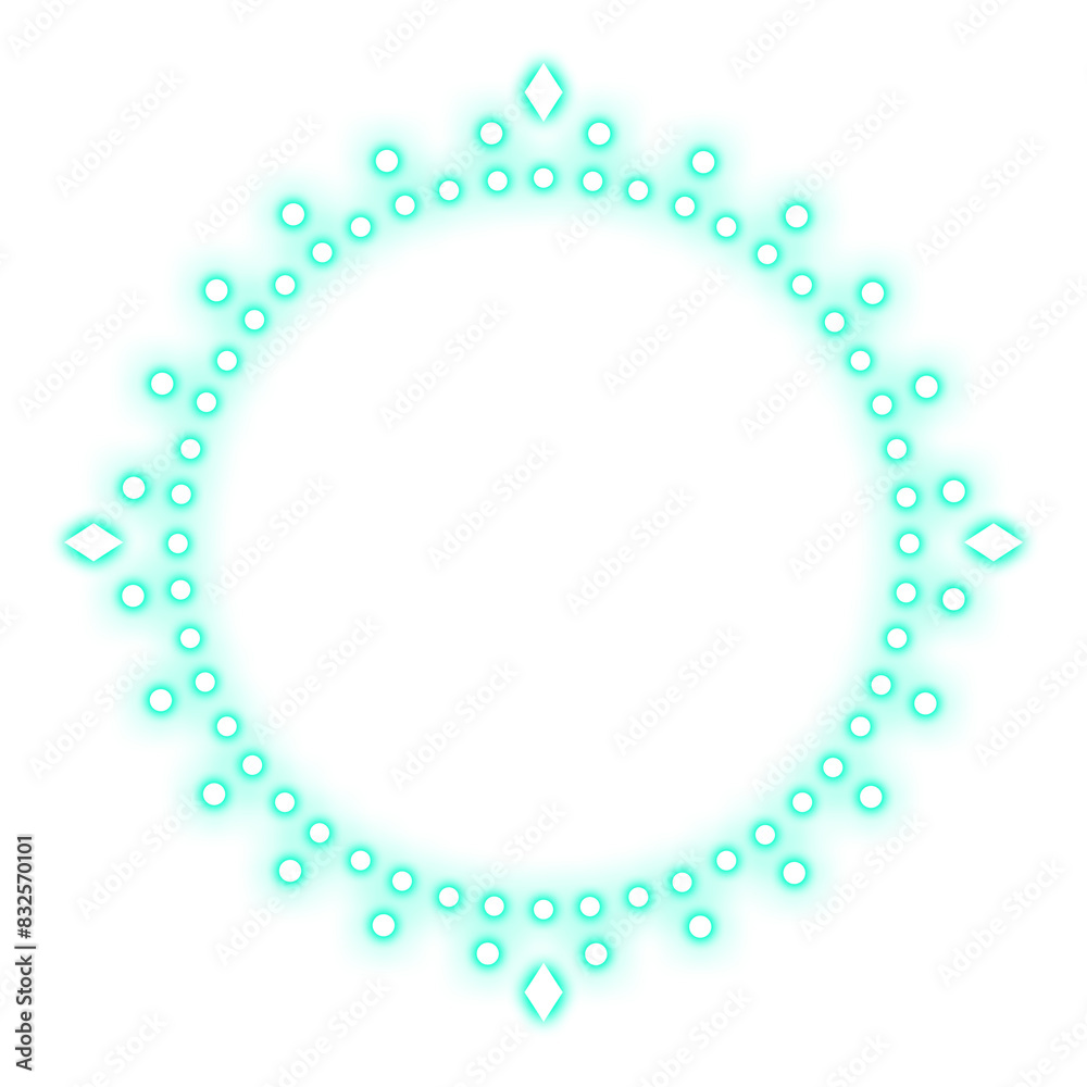 green mint circle frame dot neon light green mint circle frame dot neon light