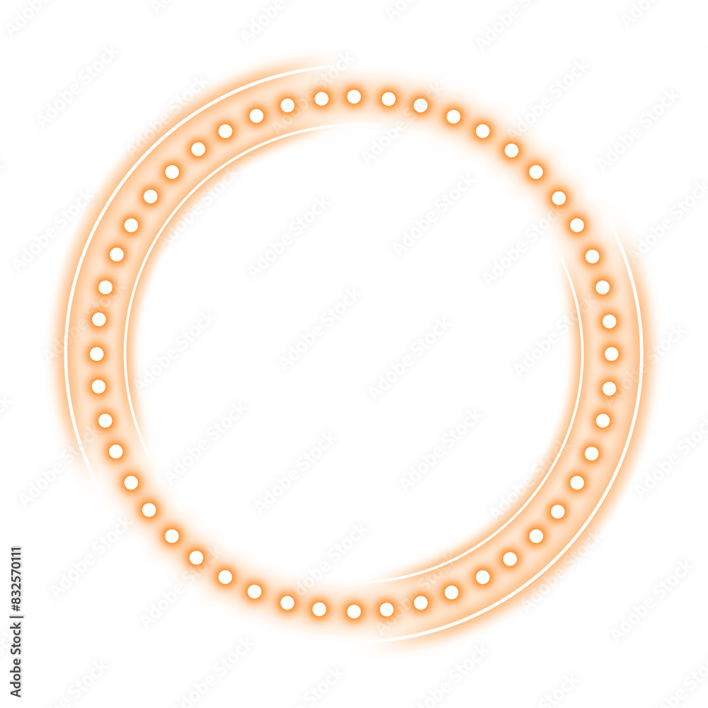 orange circle frame dot neon light orange circle frame dot neon light