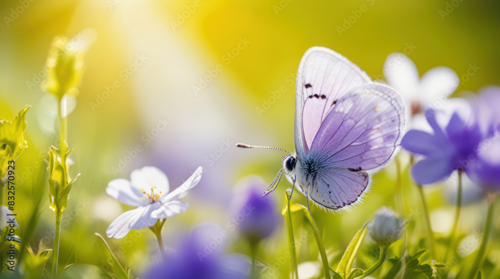 Naklejka premium butterfly on a flower