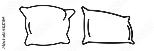 Pillow icon set illustration. Pillow sign and symbol. Comfortable fluffy pillow