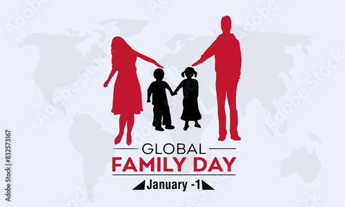Celebrate Global Family Day vector arts Icons 