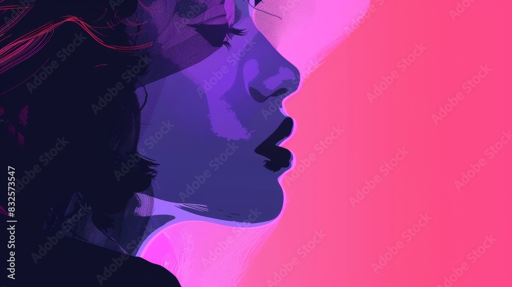 Abstract flowing waves in pink and purple hues Abstract flowing waves in pink and purple hues