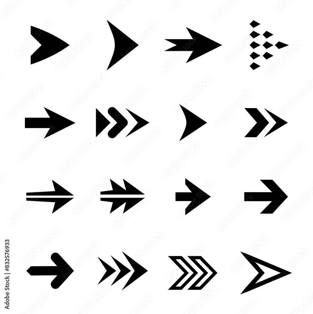 arrow set icon vector collection