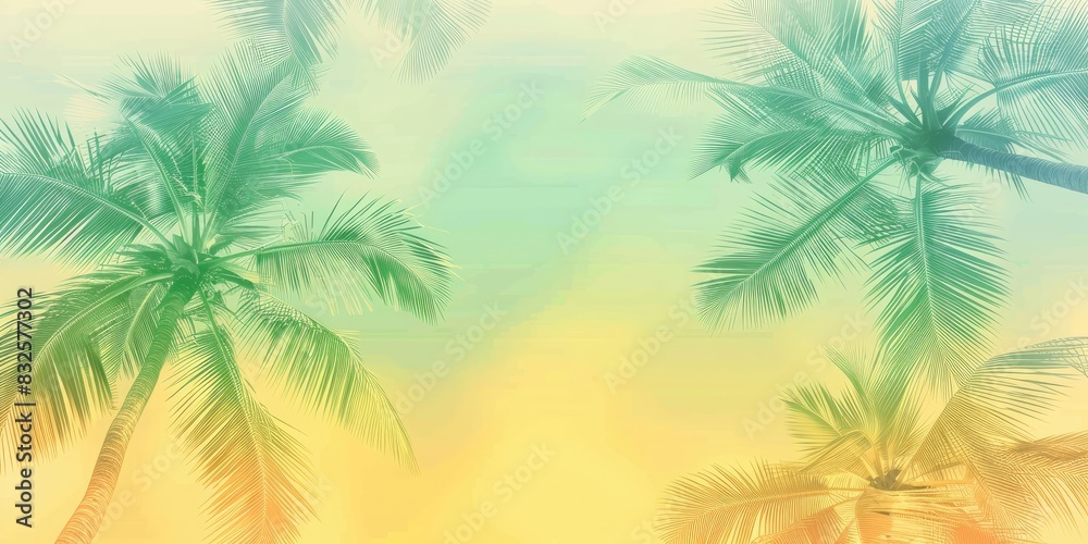 a image of a picture of a beach with palm trees