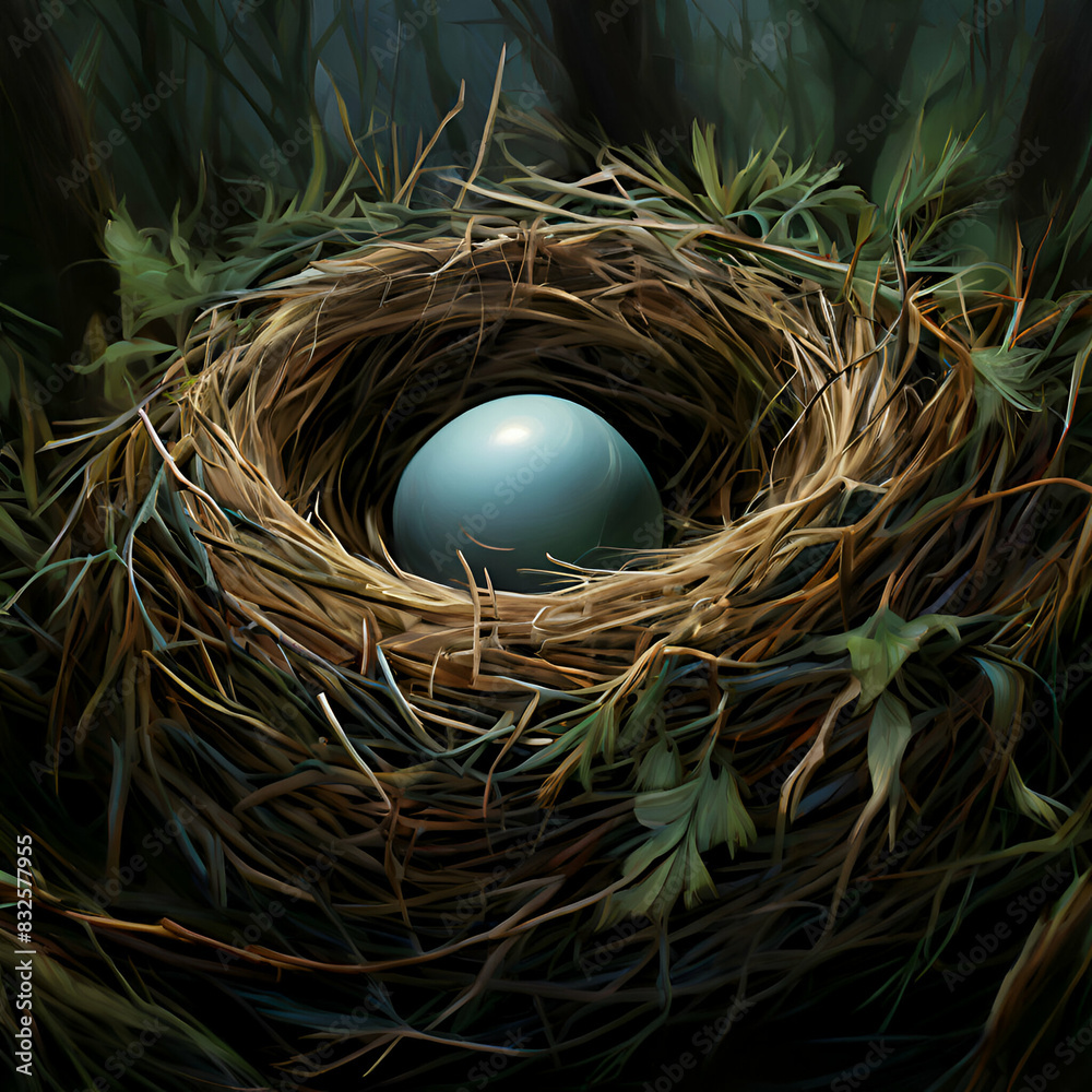 nest Easter egg in real bird nest Empty bird nest
green leaf tree background generate ai
nest Easter egg in real bird nest Empty bird nest
green leaf tree background generate ai