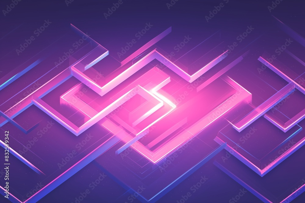 Elegant violet color modern geometric banner design