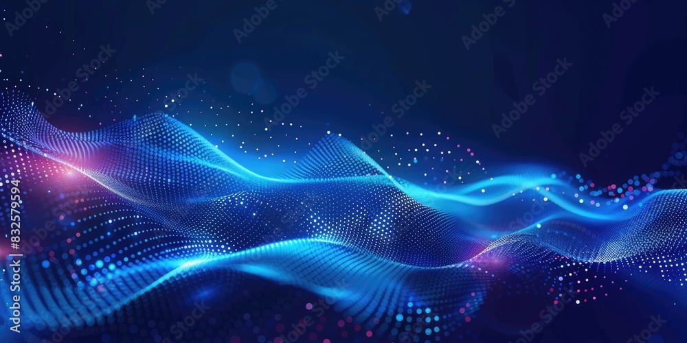 a image of a blue and purple wave with dots on it a image of a blue and purple wave with dots on it