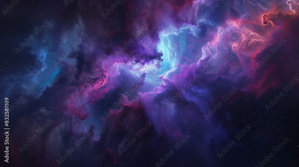 Colorful nebula in deep space with stars Colorful nebula in deep space with stars