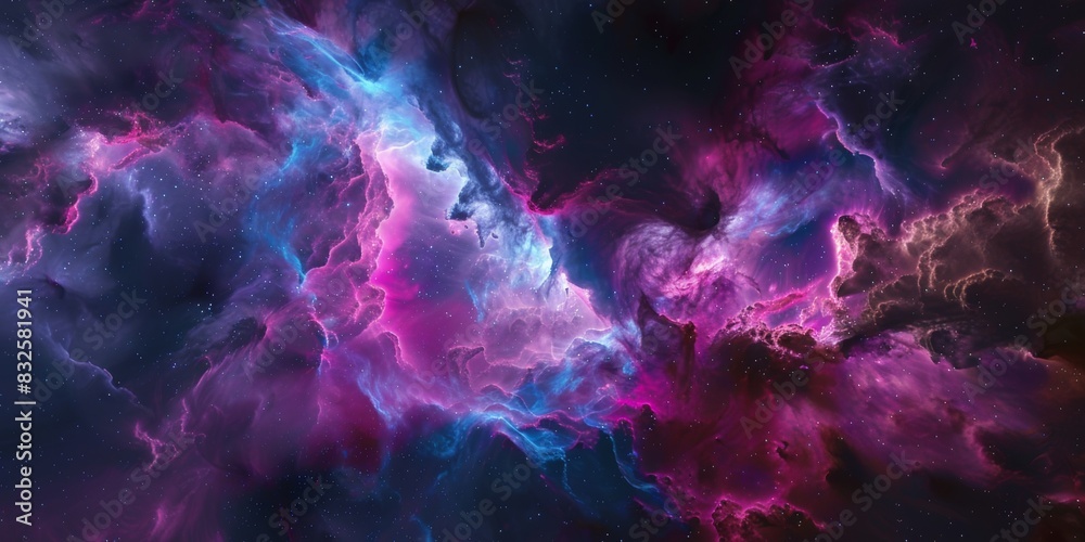 Colorful nebula in deep space with stars Colorful nebula in deep space with stars