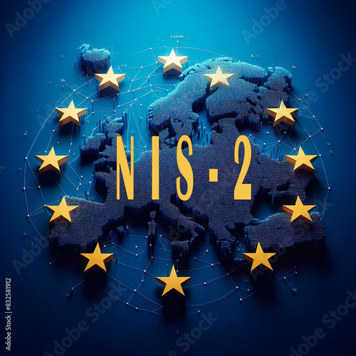 Illustration saying NIS-2. It's the Network and Information Security Directive regulation published in the Official Journal of the European Union