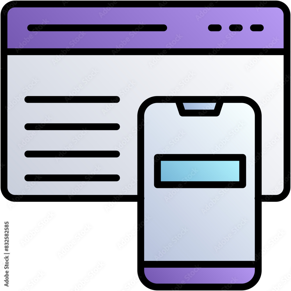 Obraz premium Responsive Design vector design logo icon.svg