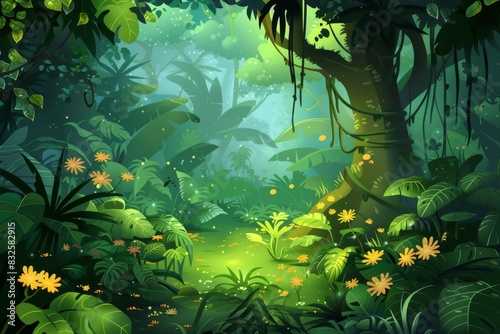 a natural and peaceful jungle setting