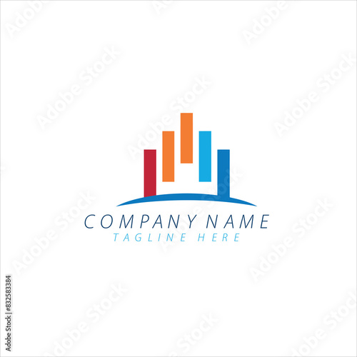 Business consulting and financial analysis logo design. 