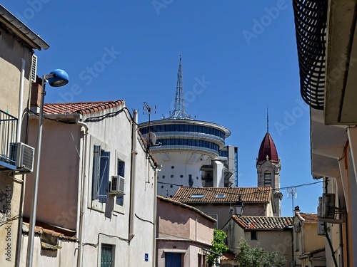 Palavas Les Flots May 2024: Visit the magnificent town of Palavas Les Flots in Occitanie. Beach view over the Mediterranean photo