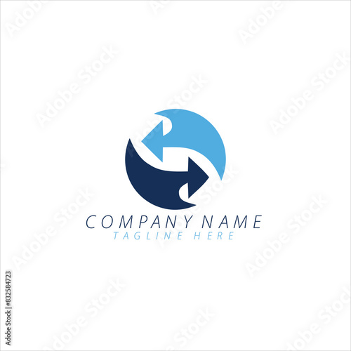 Flat design accounting logo template
