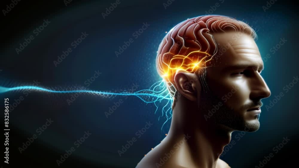 human brain anatomy, Human brain digital. Electrical activity, flashes and lightning ai generated. human brain anatomy, Human brain digital. Electrical activity, flashes and lightning ai generated.