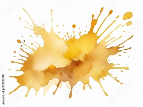 Watercolor paint splash stain in colors , isolated on white background