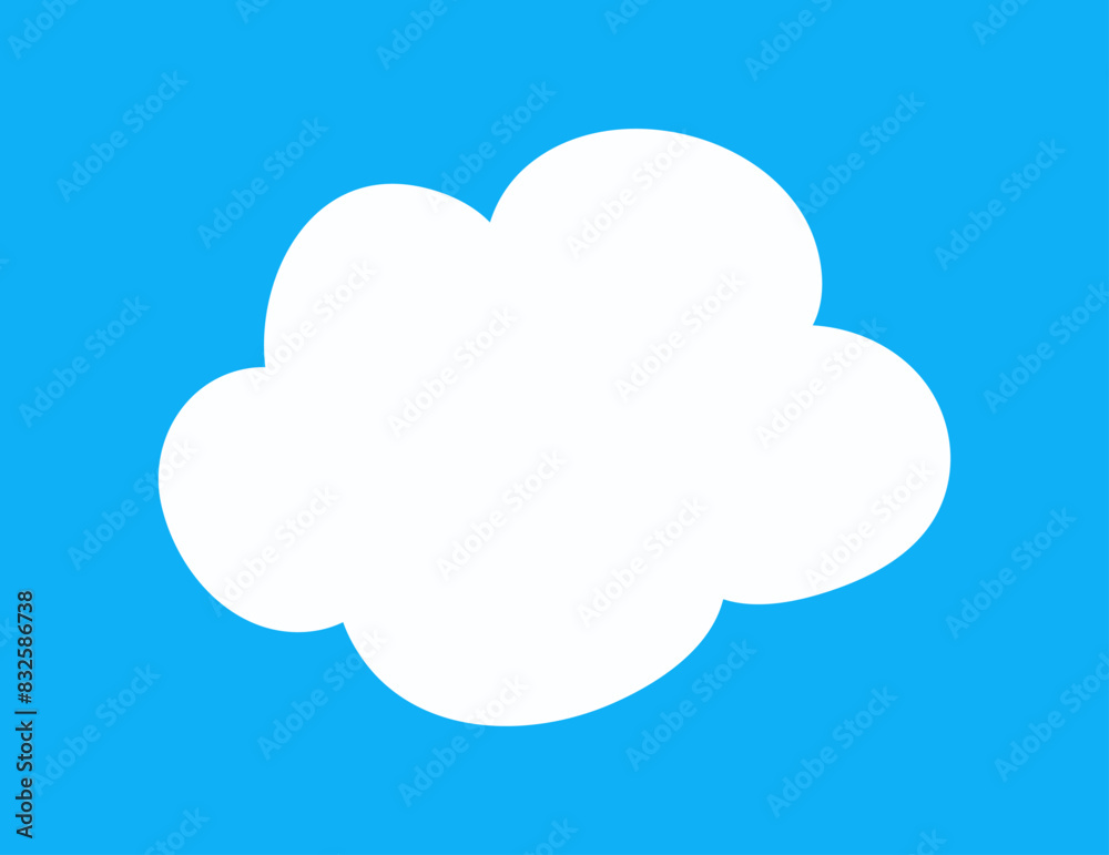 Cloud icon in cartoon style. Vector illustration Cloud icon in cartoon style. Vector illustration