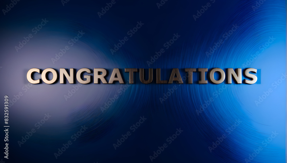 Congratulations text on a glossy colorful metallic background Congratulations text on a glossy colorful metallic background