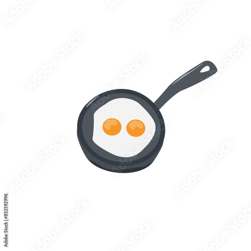 scrambled eggs in a frying pan