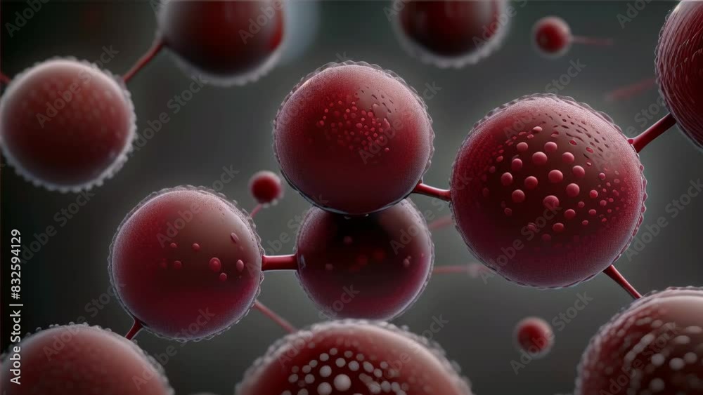 Red blood cells with oxygen, conceptual 3d rendered illustration of a virus ai generated. Red blood cells with oxygen, conceptual 3d rendered illustration of a virus ai generated.
