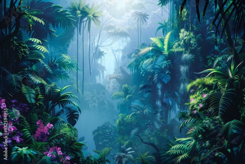 a natural and peaceful jungle setting