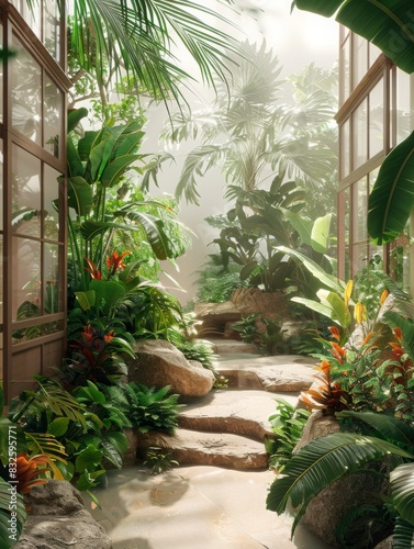 Indoor E-Commerce Homepage Image: Simulated Plant Landscape
