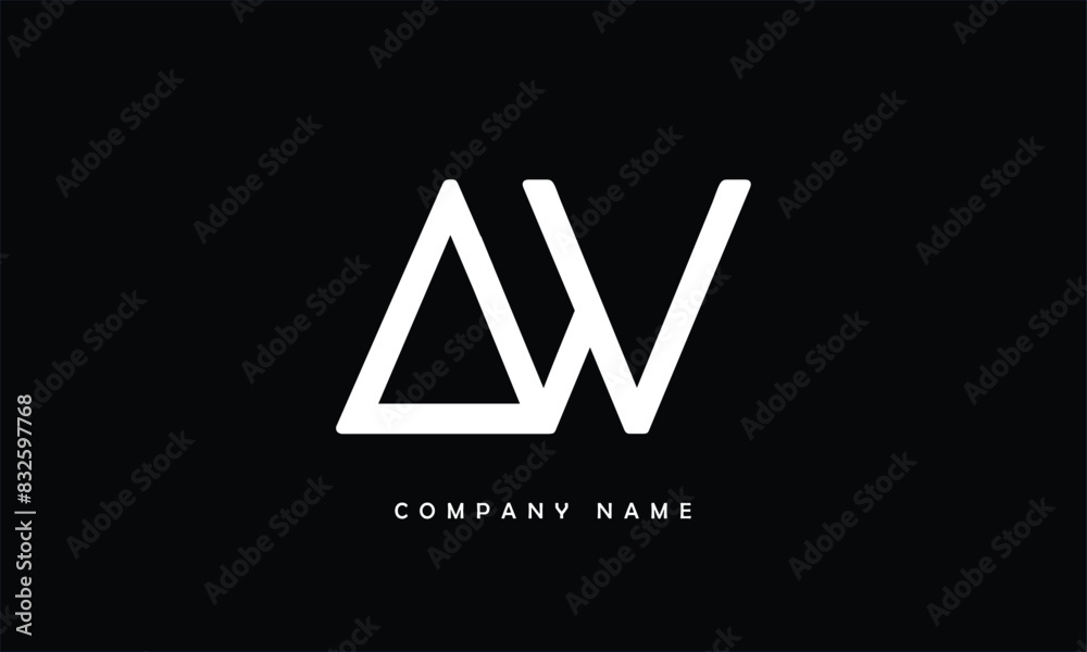 AW, WA,MA, W Abstract Letters Logo Monogram
