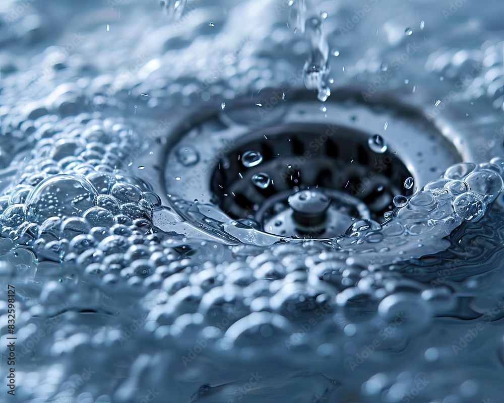 Closeup of a bathroom sink drain, showing the clean and unclogged state Closeup of a bathroom sink drain, showing the clean and unclogged state