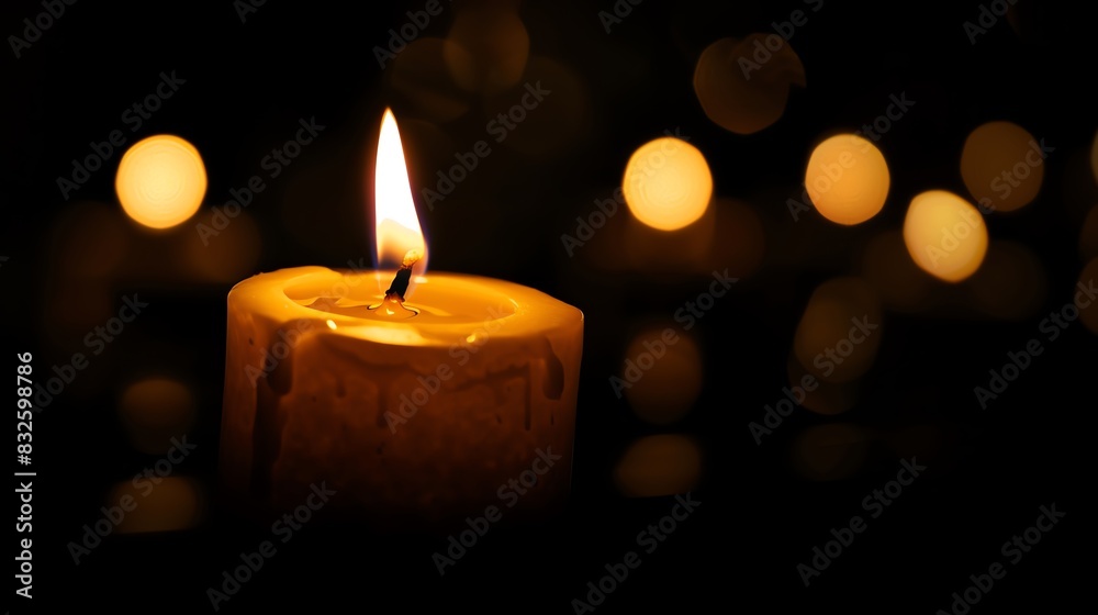 candlelight flickering in a dark room, warm ambiance, gentle glow, close up, focus on, copy space, Double exposure silhouette with shadows candlelight flickering in a dark room, warm ambiance, gentle glow, close up, focus on, copy space, Double exposure silhouette with shadows