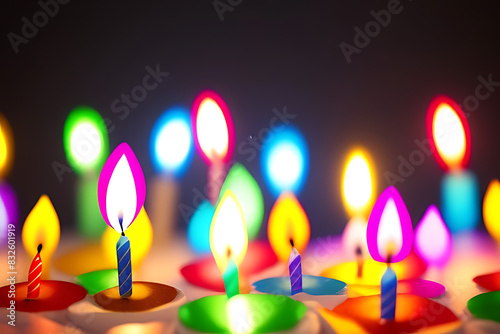 confetti.. birthday lights bokeh candles multicolored background confetti .candles candle many-coloured light dark wallpaper celebration party festive colourful joyf
