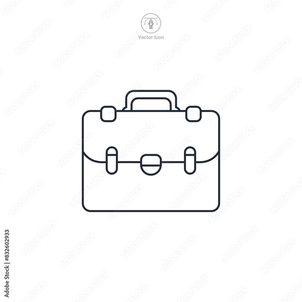 Briefcase Icon theme symbol vector illustration isolated on white background Briefcase Icon theme symbol vector illustration isolated on white background