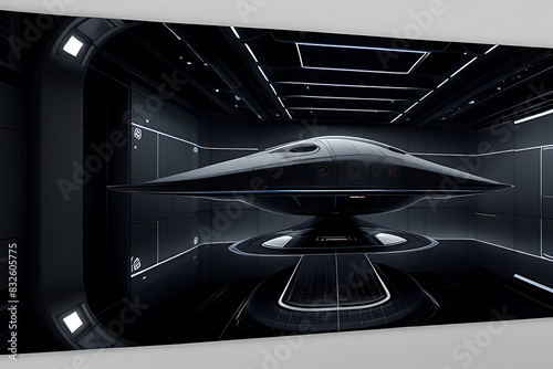 panoramic view 3D spacecraft reflection spaceship panorama mapping dark resolution futuristic HDRI rendering 360 High room interior