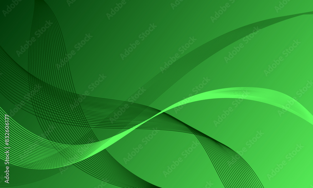green lines wave curve with soft gradient abstract background green lines wave curve with soft gradient abstract background