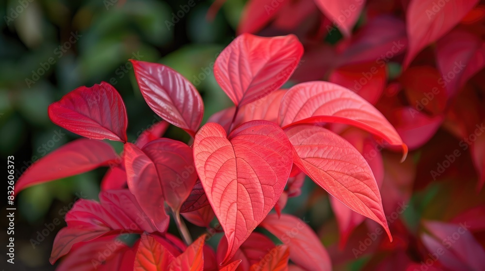 Close up of crimson foliage in the park Close up of crimson foliage in the park