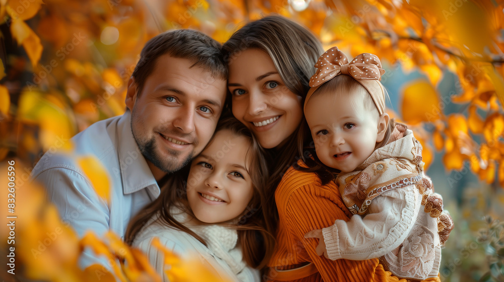 Image of a Happy family on a blurred background. Image of a Happy family on a blurred background.
