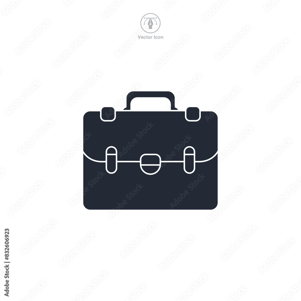 Briefcase Icon theme symbol vector illustration isolated on white background Briefcase Icon theme symbol vector illustration isolated on white background